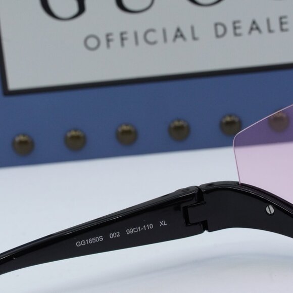 Final Price! Gucci GG1650S 002 Shiny Black Sunglasses - Picture 9 of 13